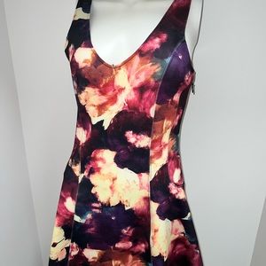 Fit and flair bright floral Abercrombie dress
